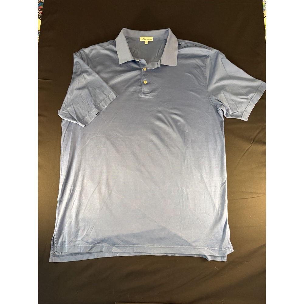 Peter Millar Blue Men's Polo Shirt, XL